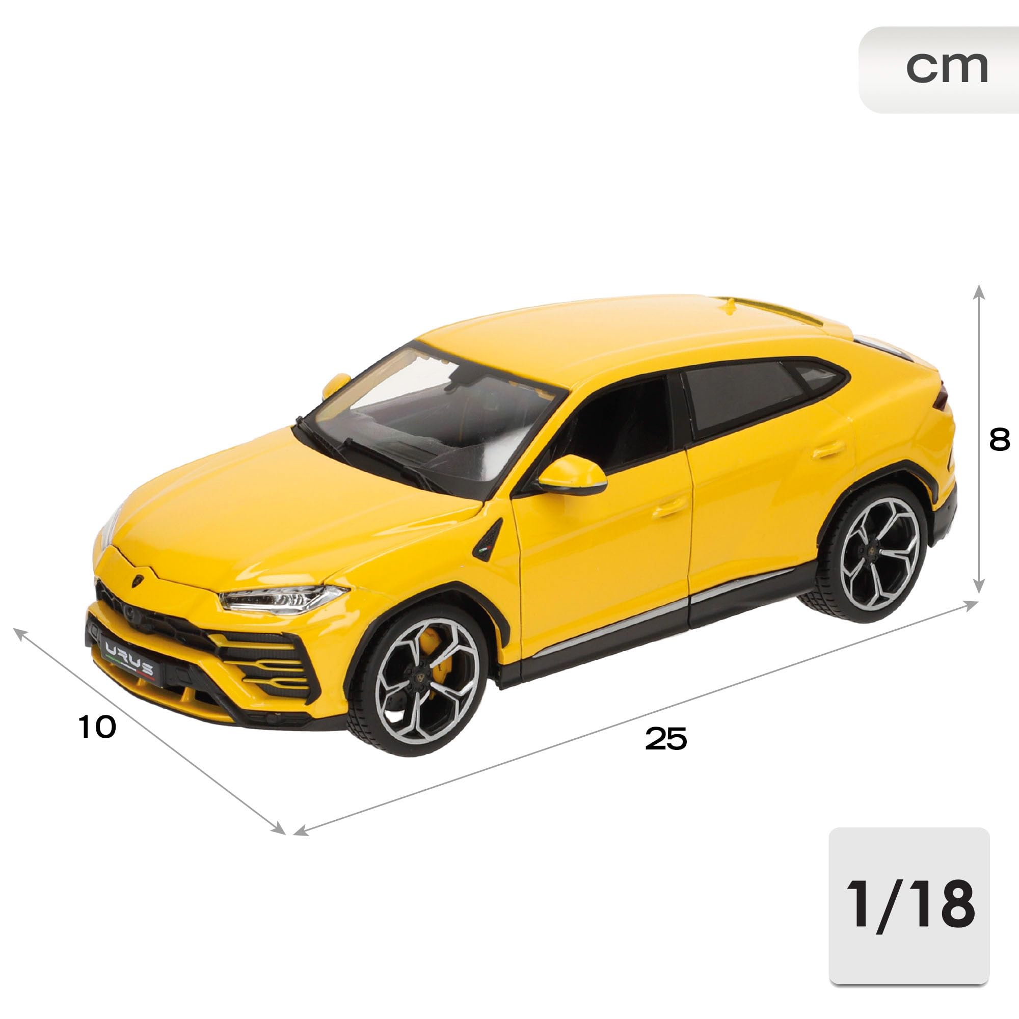 Amazon | Bburago 1: 18 Lamborghini Urus Yellow | ミニカー・ダイ